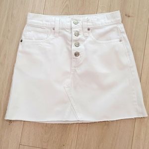 Madewell White Jean Skirt Size 2